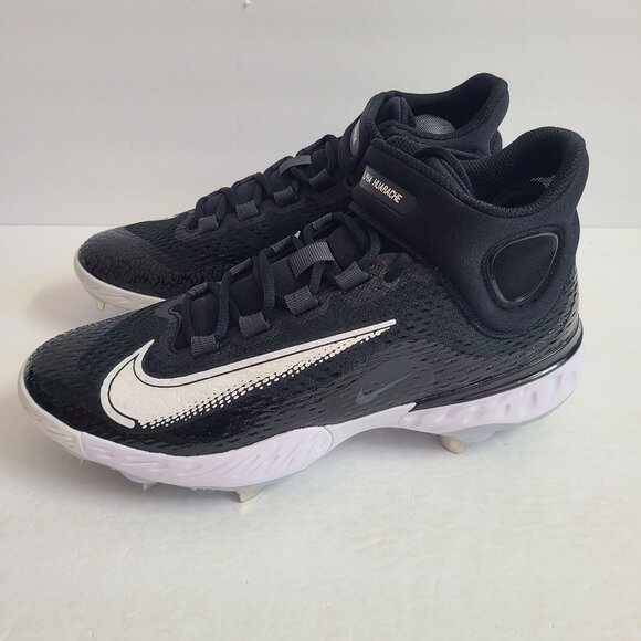 Nike Alpha Huarache Elite 4 Mid Baseball Cleats DJ6520-001 Size 9.5 Black main image 8